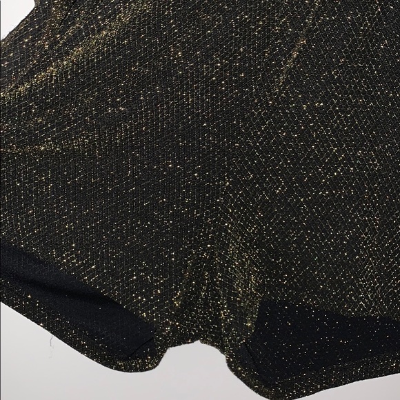 Black and Gold Sequin Romper. - Picture 3 of 4